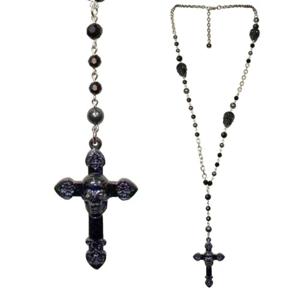 Tarina Tarantino Skull Cross Rosary